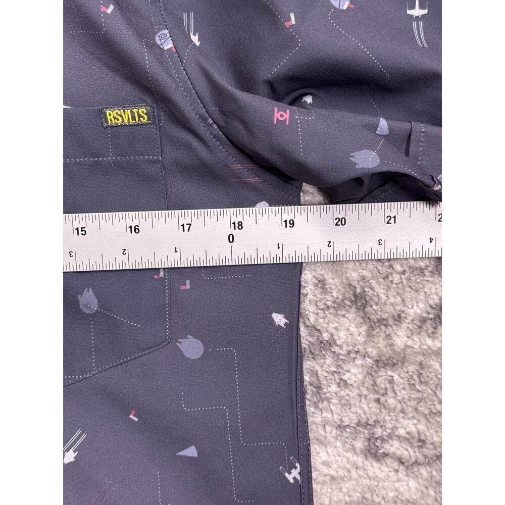 RSVLTS Men's Short-Sleeve Navy Button-Down with Micro Icon Print - Picture 4 of 8